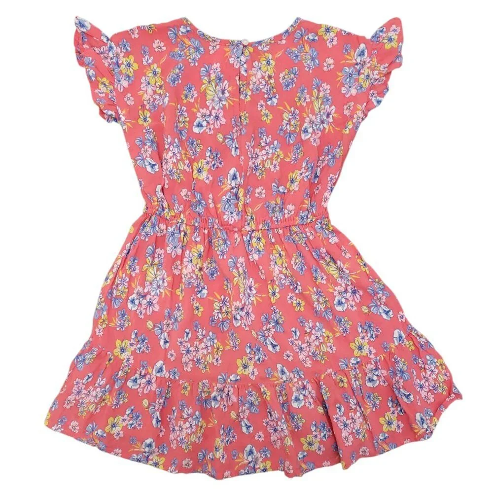 Girls OshKosh B'gosh Casual Dress Size 5 Pink Floral